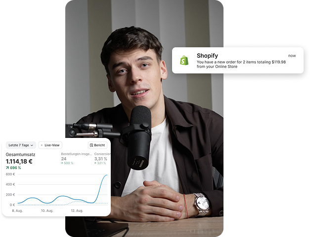 Dein Shopify-Shop steht in 3 Tagen, wir bauen ihn mit dir